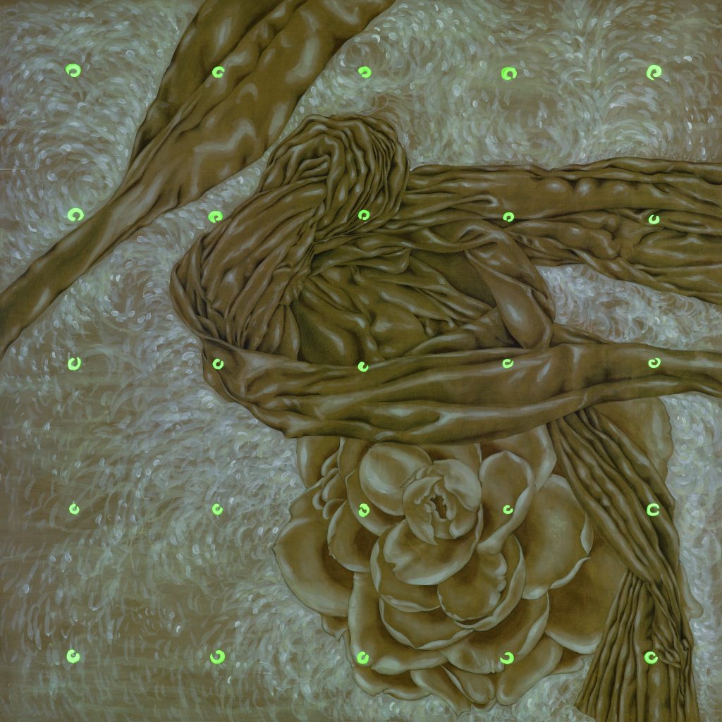 Glowing I - under UV light